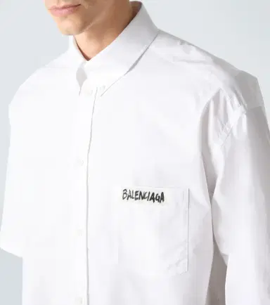 Balenciaga Masking Tape cotton poplin shirt | Thumbnail 4 Balenciaga Masking Tape cotton poplin shirt | Thumbnail 4