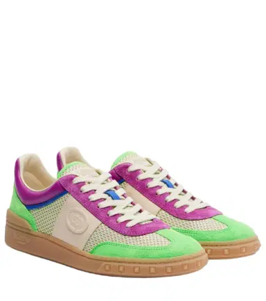 Valentino Garavani Upvillage leather-trimmed sneakers | Thumbnail 1 Valentino Garavani Upvillage leather-trimmed sneakers | Thumbnail 1