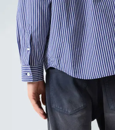 Balenciaga Striped cotton-blend poplin shirt | Thumbnail 2 Balenciaga Striped cotton-blend poplin shirt | Thumbnail 2