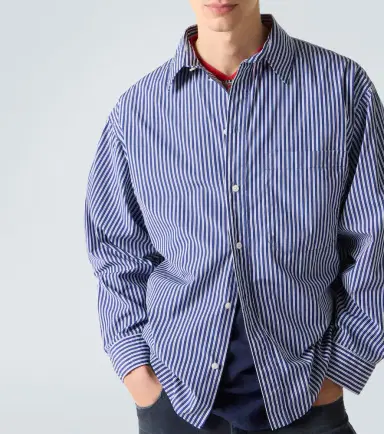 Balenciaga Striped cotton-blend poplin shirt | Thumbnail 3 Balenciaga Striped cotton-blend poplin shirt | Thumbnail 3
