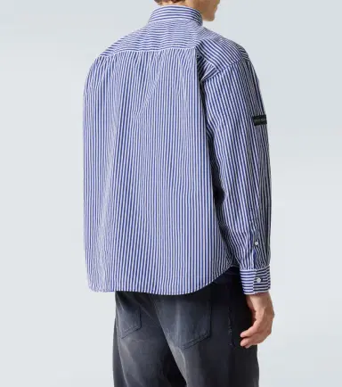 Balenciaga Striped cotton-blend poplin shirt | Thumbnail 4 Balenciaga Striped cotton-blend poplin shirt | Thumbnail 4