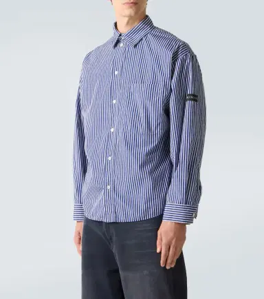 Balenciaga Striped cotton-blend poplin shirt | Thumbnail 5 Balenciaga Striped cotton-blend poplin shirt | Thumbnail 5