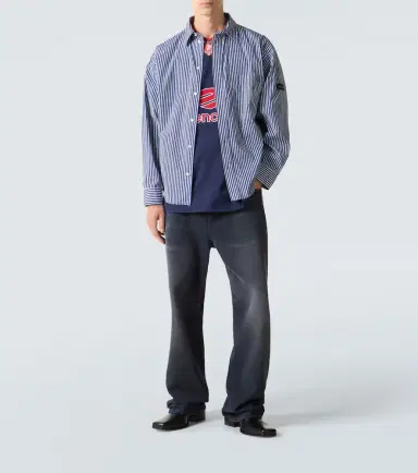Balenciaga Striped cotton-blend poplin shirt | Thumbnail 6 Balenciaga Striped cotton-blend poplin shirt | Thumbnail 6