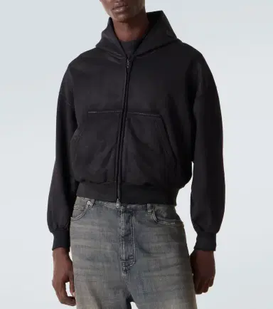 Balenciaga Cotton jersey zip-up hoodie | Thumbnail 4 Balenciaga Cotton jersey zip-up hoodie | Thumbnail 4