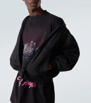Balenciaga Cotton jersey zip-up hoodie | Thumbnail 5 Balenciaga Cotton jersey zip-up hoodie | Thumbnail 5