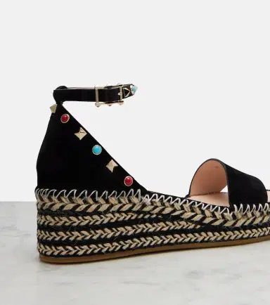 Valentino Garavani Rockstud suede espadrille sandals | Thumbnail 4 Valentino Garavani Rockstud suede espadrille sandals | Thumbnail 4
