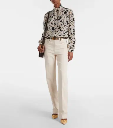 Valentino Garavani VLogo leather-trimmed slingback pumps | Thumbnail 5 Valentino Garavani VLogo leather-trimmed slingback pumps | Thumbnail 5