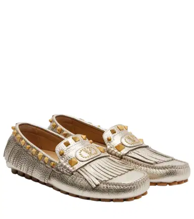 Valentino Garavani Plaster Caster metallic leather loafers | Thumbnail 1 Valentino Garavani Plaster Caster metallic leather loafers | Thumbnail 1