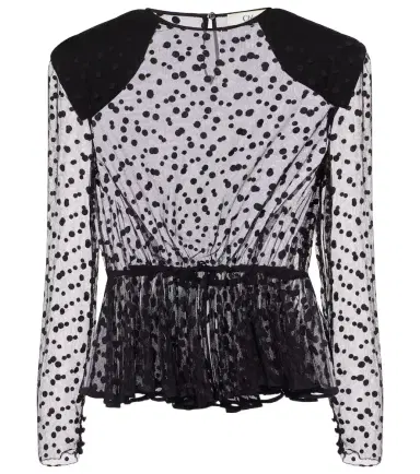 Chloé Chloé Polka-dot peplum cotton-blend tulle top | Thumbnail 1 Chloé Chloé Polka-dot peplum cotton-blend tulle top | Thumbnail 1
