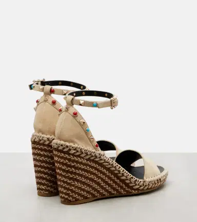 Valentino Garavani Rockstud 105 suede espadrille wedges | Thumbnail 2 Valentino Garavani Rockstud 105 suede espadrille wedges | Thumbnail 2