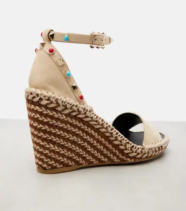 Valentino Garavani Rockstud 105 suede espadrille wedges | Thumbnail 3 Valentino Garavani Rockstud 105 suede espadrille wedges | Thumbnail 3