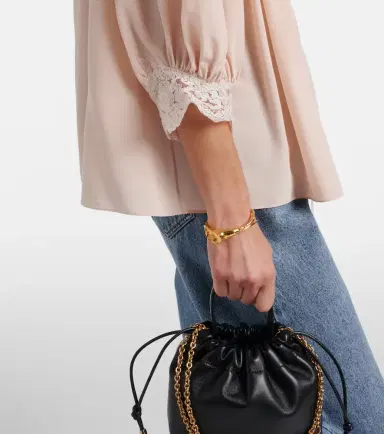 Chloé Chloé Lace-trimmed silk crêpe de chine blouse | Thumbnail 4 Chloé Chloé Lace-trimmed silk crêpe de chine blouse | Thumbnail 4