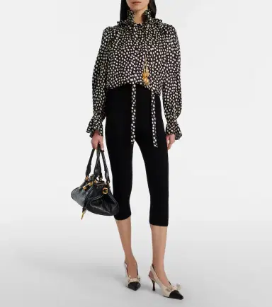 Chloe Chloé Polka-dot tie-neck silk blouse | Thumbnail 2 Chloe Chloé Polka-dot tie-neck silk blouse | Thumbnail 2