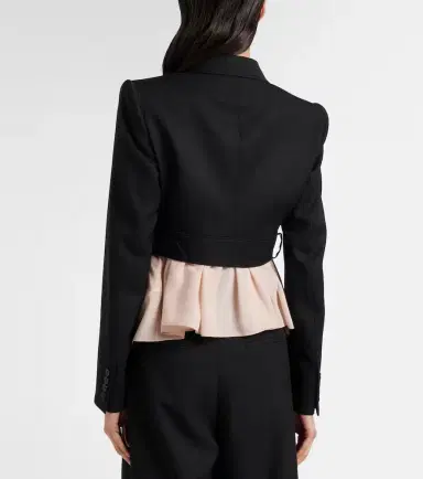 Chloé Chloé Cropped virgin wool blazer | Thumbnail 4 Chloé Chloé Cropped virgin wool blazer | Thumbnail 4
