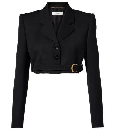 Chloé Chloé Cropped virgin wool blazer | Thumbnail 1 Chloé Chloé Cropped virgin wool blazer | Thumbnail 1