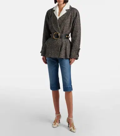 Chloé Chloé Herringbone peplum wool-blend coat | Thumbnail 8 Chloé Chloé Herringbone peplum wool-blend coat | Thumbnail 8