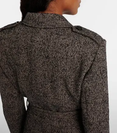 Chloé Chloé Belted herringbone wool-blend coat | Thumbnail 5 Chloé Chloé Belted herringbone wool-blend coat | Thumbnail 5