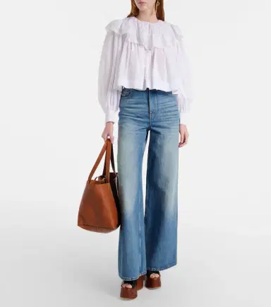 Chloé Chloé Lace-trimmed cotton voile blouse | Thumbnail 5 Chloé Chloé Lace-trimmed cotton voile blouse | Thumbnail 5