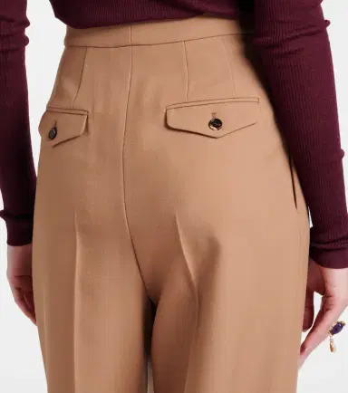 Chloé Chloé Virgin wool gabardine wide-leg pants | Thumbnail 2 Chloé Chloé Virgin wool gabardine wide-leg pants | Thumbnail 2