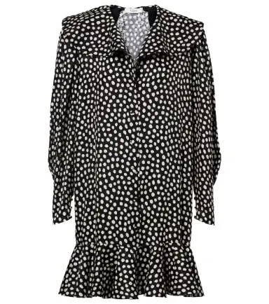 Chloé Chloé Polka-dot silk jacquard minidress | Thumbnail 1 Chloé Chloé Polka-dot silk jacquard minidress | Thumbnail 1