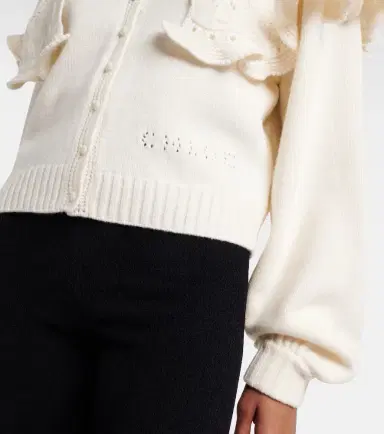 Chloe Chloé Ruffled wool and cashmere cardigan | Thumbnail 7 Chloe Chloé Ruffled wool and cashmere cardigan | Thumbnail 7
