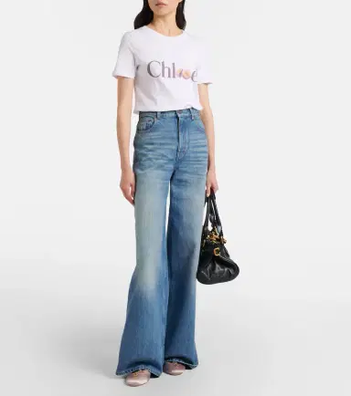 Chloé Chloé Logo cotton jersey T-shirt | Thumbnail 4 Chloé Chloé Logo cotton jersey T-shirt | Thumbnail 4