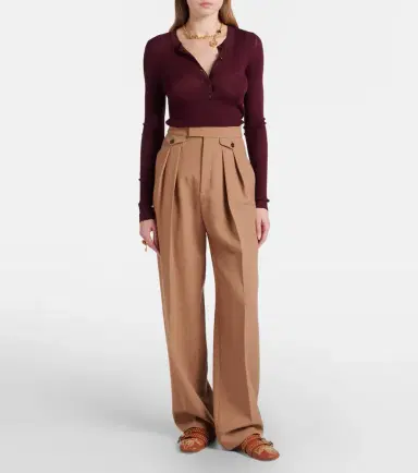 Chloe Chloé Wool Henley shirt | Thumbnail 2 Chloe Chloé Wool Henley shirt | Thumbnail 2