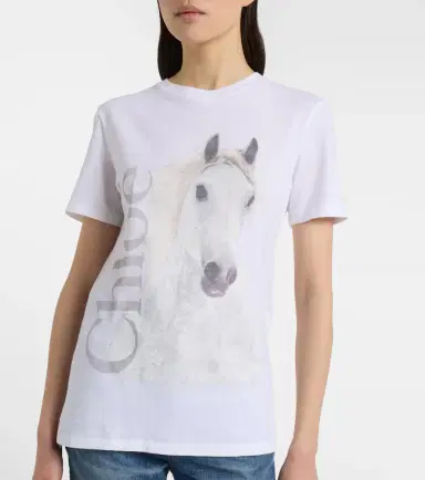 Chloé Chloé Logo cotton jersey T-shirt | Thumbnail 5 Chloé Chloé Logo cotton jersey T-shirt | Thumbnail 5