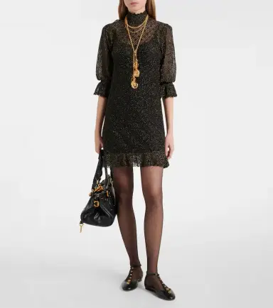 Chloé Chloé Ruffled lamé minidress | Thumbnail 6 Chloé Chloé Ruffled lamé minidress | Thumbnail 6