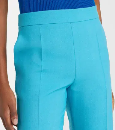 Chloe Chloé Cropped virgin wool crêpe straight pants | Thumbnail 3 Chloe Chloé Cropped virgin wool crêpe straight pants | Thumbnail 3