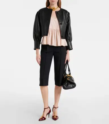 Chloe Chloé Virgin wool crêpe capri pants | Thumbnail 5 Chloe Chloé Virgin wool crêpe capri pants | Thumbnail 5