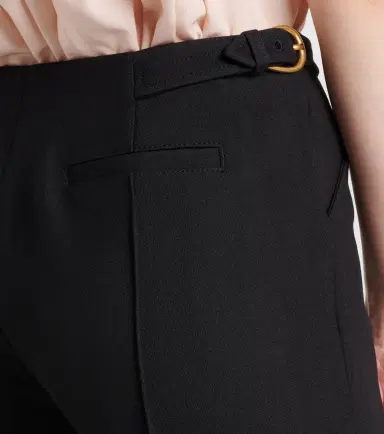 Chloe Chloé Virgin wool crêpe capri pants | Thumbnail 6 Chloe Chloé Virgin wool crêpe capri pants | Thumbnail 6