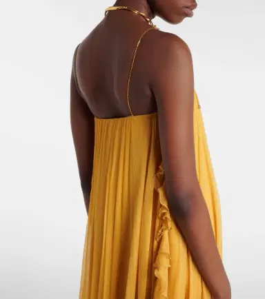 Chloe Chloé Ruffled silk muslin gown | Thumbnail 5 Chloe Chloé Ruffled silk muslin gown | Thumbnail 5
