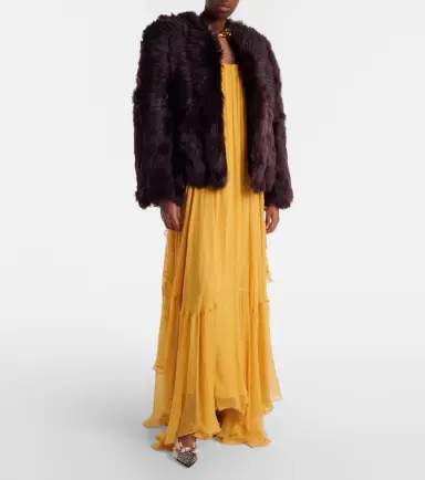 Chloe Chloé Ruffled silk muslin gown | Thumbnail 6 Chloe Chloé Ruffled silk muslin gown | Thumbnail 6