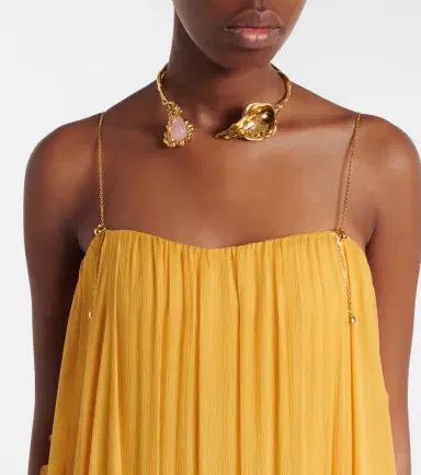 Chloe Chloé Ruffled silk muslin gown | Thumbnail 7 Chloe Chloé Ruffled silk muslin gown | Thumbnail 7