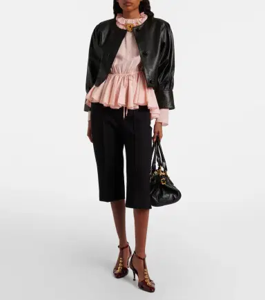 Chloé Chloé Cropped leather jacket | Thumbnail 2 Chloé Chloé Cropped leather jacket | Thumbnail 2