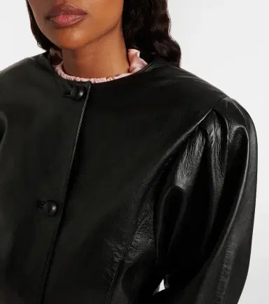 Chloé Chloé Cropped leather jacket | Thumbnail 4 Chloé Chloé Cropped leather jacket | Thumbnail 4