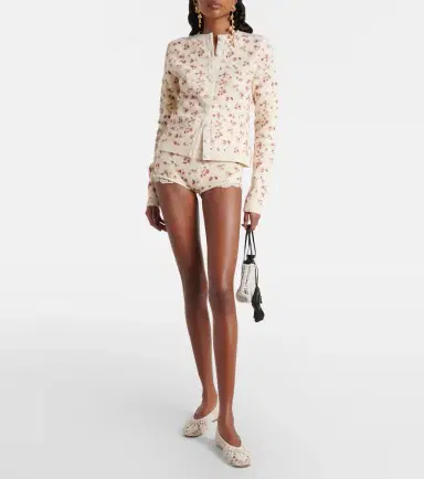 Magda Butrym Floral wool, silk, and cashmere shorts | Thumbnail 2 Magda Butrym Floral wool, silk, and cashmere shorts | Thumbnail 2