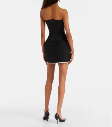 Magda Butrym Lace-trimmed wool and mohair miniskirt | Thumbnail 4 Magda Butrym Lace-trimmed wool and mohair miniskirt | Thumbnail 4