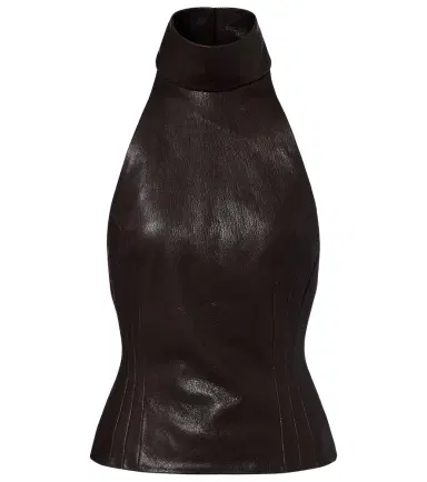 Magda Butrym Halterneck leather top | Thumbnail 1 Magda Butrym Halterneck leather top | Thumbnail 1