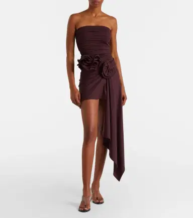 Magda Butrym Floral-appliqué draped miniskirt | Thumbnail 2 Magda Butrym Floral-appliqué draped miniskirt | Thumbnail 2