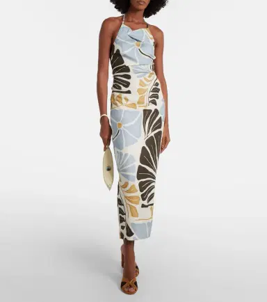 SIR. Lola floral linen midi dress | Thumbnail 4 SIR. Lola floral linen midi dress | Thumbnail 4