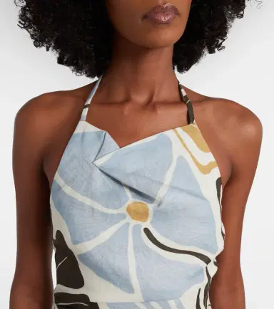 SIR. Lola floral linen midi dress | Thumbnail 5 SIR. Lola floral linen midi dress | Thumbnail 5