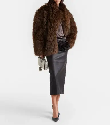 Magda Butrym Floral-appliqué leather midi skirt | Thumbnail 2 Magda Butrym Floral-appliqué leather midi skirt | Thumbnail 2