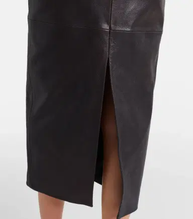 Magda Butrym Floral-appliqué leather midi skirt | Thumbnail 4 Magda Butrym Floral-appliqué leather midi skirt | Thumbnail 4