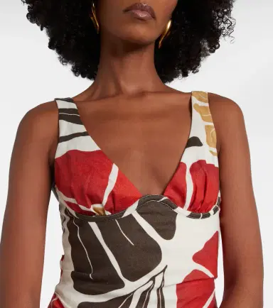 SIR Julietta floral linen midi dress | Thumbnail 4 SIR Julietta floral linen midi dress | Thumbnail 4