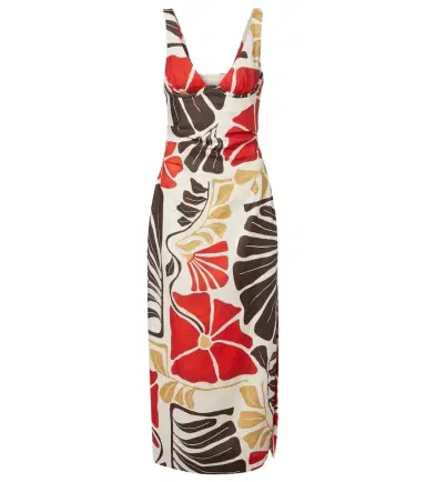SIR Julietta floral linen midi dress | Thumbnail 1 SIR Julietta floral linen midi dress | Thumbnail 1