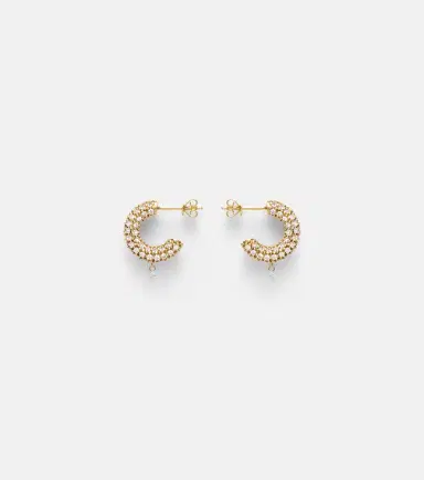 Persée Persée Helios 18kt gold hoop earrings with diamonds | Thumbnail 2 Persée Persée Helios 18kt gold hoop earrings with diamonds | Thumbnail 2