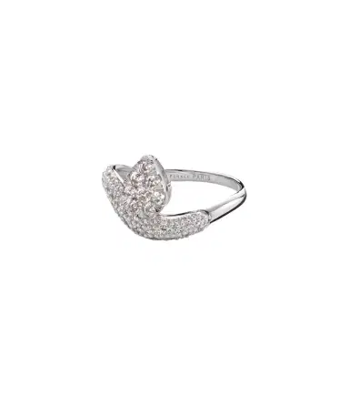 Persee Persée Wave Alliance 18kt white gold ring with diamonds | Thumbnail 1 Persee Persée Wave Alliance 18kt white gold ring with diamonds | Thumbnail 1