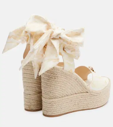 Versace 120 leather platform espadrille wedges | Thumbnail 4 Versace 120 leather platform espadrille wedges | Thumbnail 4